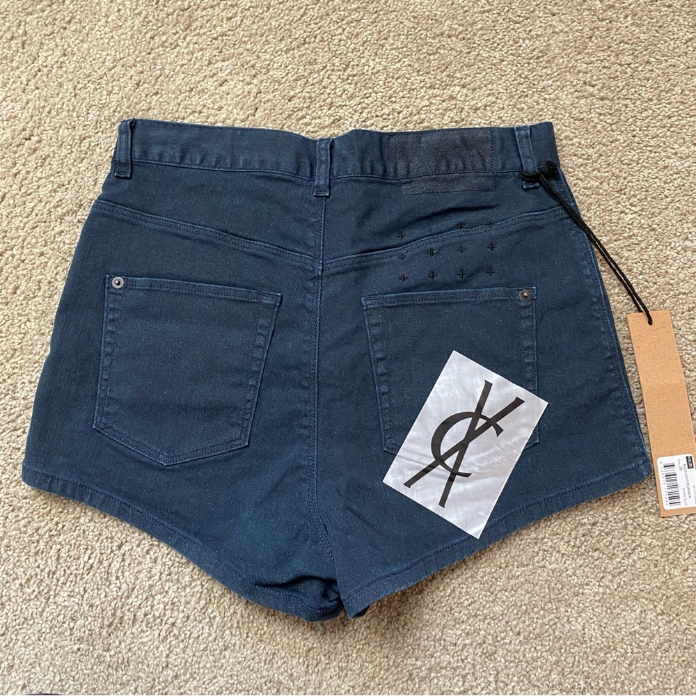 NWT KSUBI Sparkle Midnight Runner High Rise Micro Short 28"